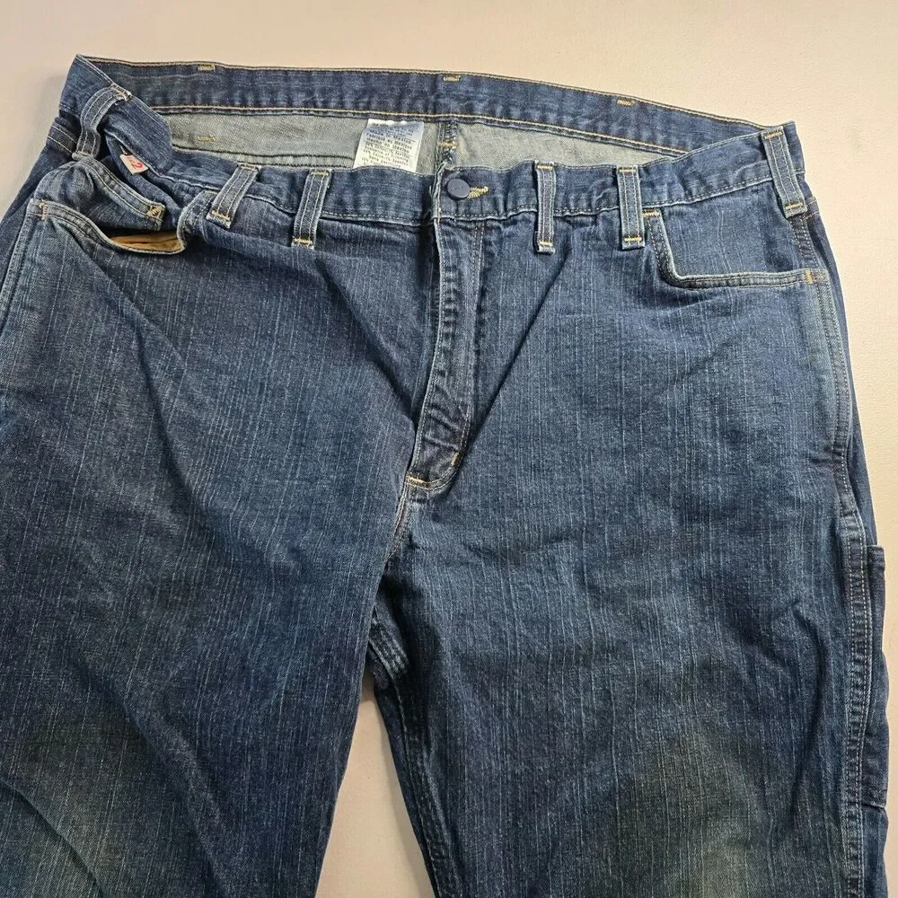Carhartt Jeans Men's 44 x 30 Blue Utility Work Flame Resistant Classified UL